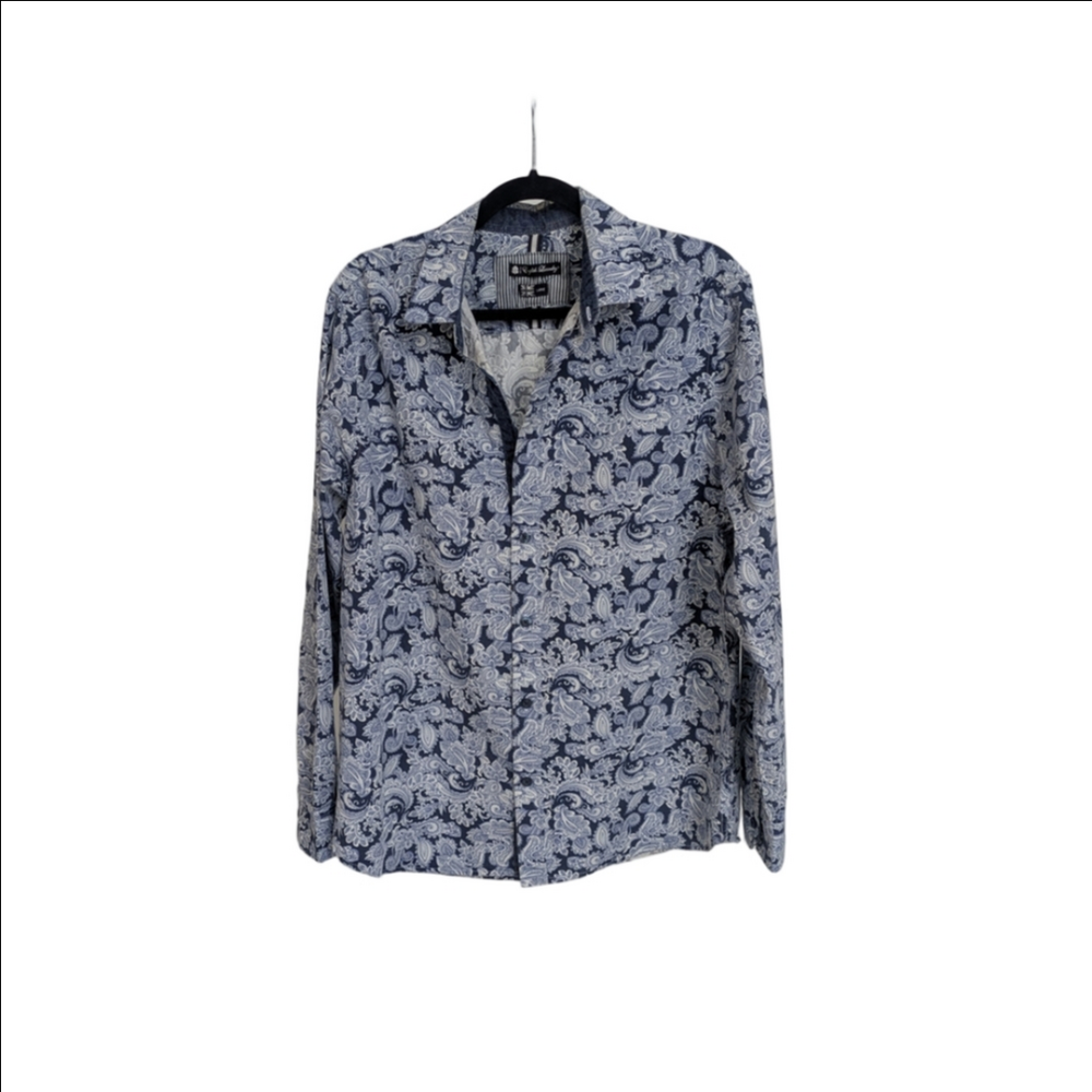 English Laundry Blue and White Paisley Shirt